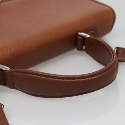 Burberry Vintage Handbag Leather, BROWN, LEATHER, Handbag