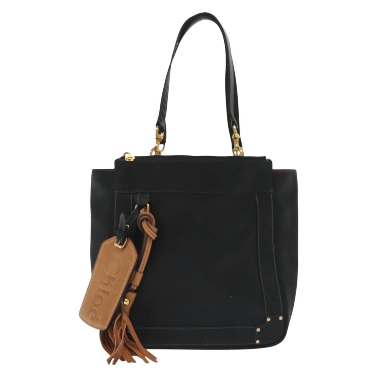 Chloe Vintage Shoulder Bag Leather, BLACK, LEATHER, Shoulder bag
