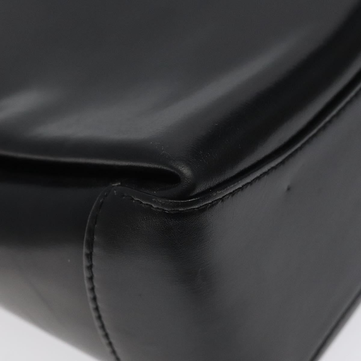 Gucci Vintage Convertible Bamboo Box Crossbody Bag Leather, BLACK, LEATHER, Crossbody bag