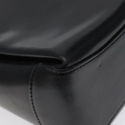 Gucci Vintage Convertible Bamboo Box Crossbody Bag Leather, BLACK, LEATHER, Crossbody bag