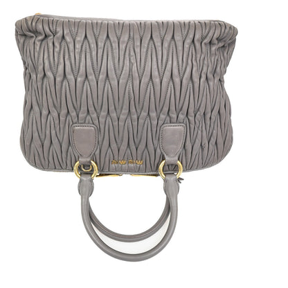 Miu Miu Madras Bowler Bag Matelasse Leather, Purple, Leather, Handbag