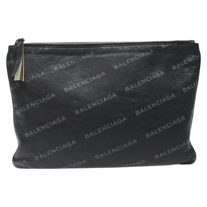 Balenciaga Explorer Pouch Leather, BLACK, LEATHER, Clutche & pouche
