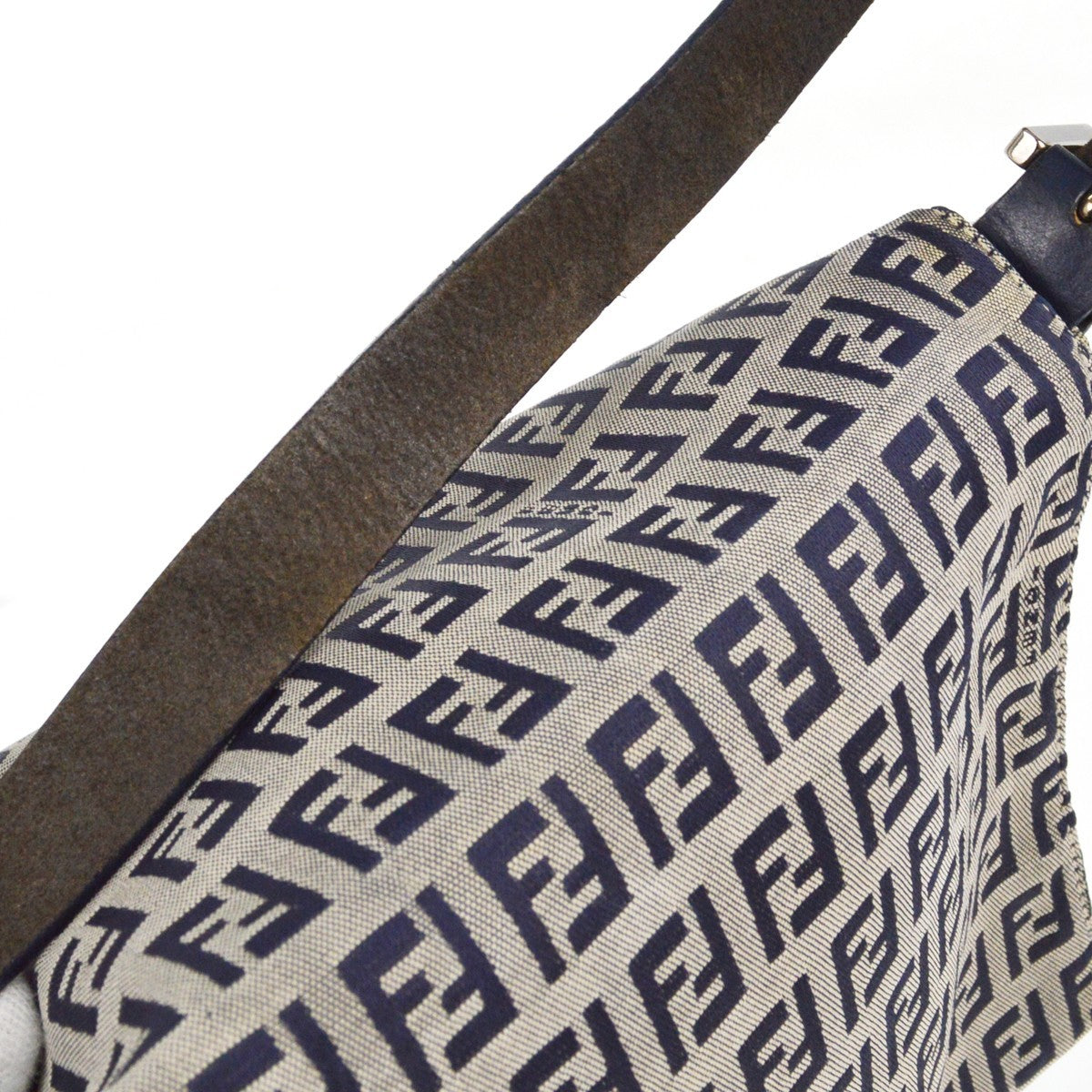 Fendi Mamma Baguette Zucca canvas, NAVY, CANVAS, Shoulder bag