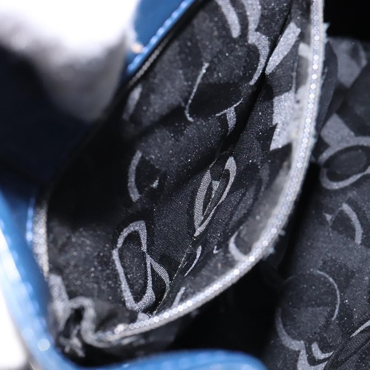 Salvatore Ferragamo Vintage Gancini Bucket Bag Patent leather, BLUE, PATENT_LEATHER, Shoulder bag