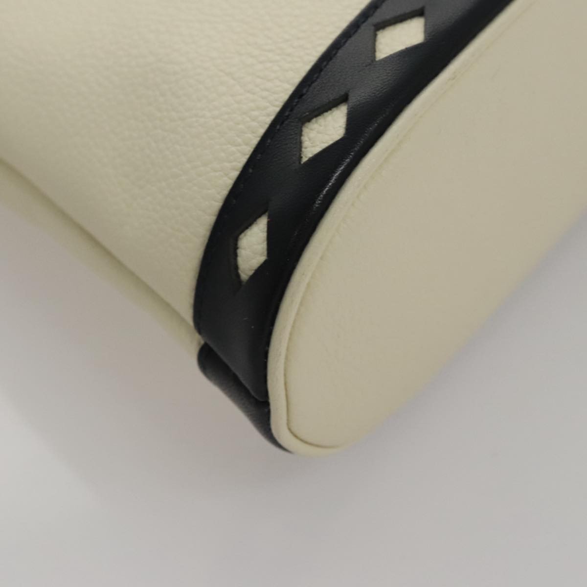 Saint Laurent Vintage Handbag Leather, WHITE, LEATHER, Handbag