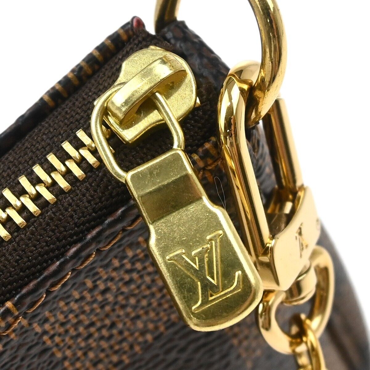 Louis Vuitton Pochette Accessoires Limited Edition Damier, BROWN, CANVAS, Clutche & pouche