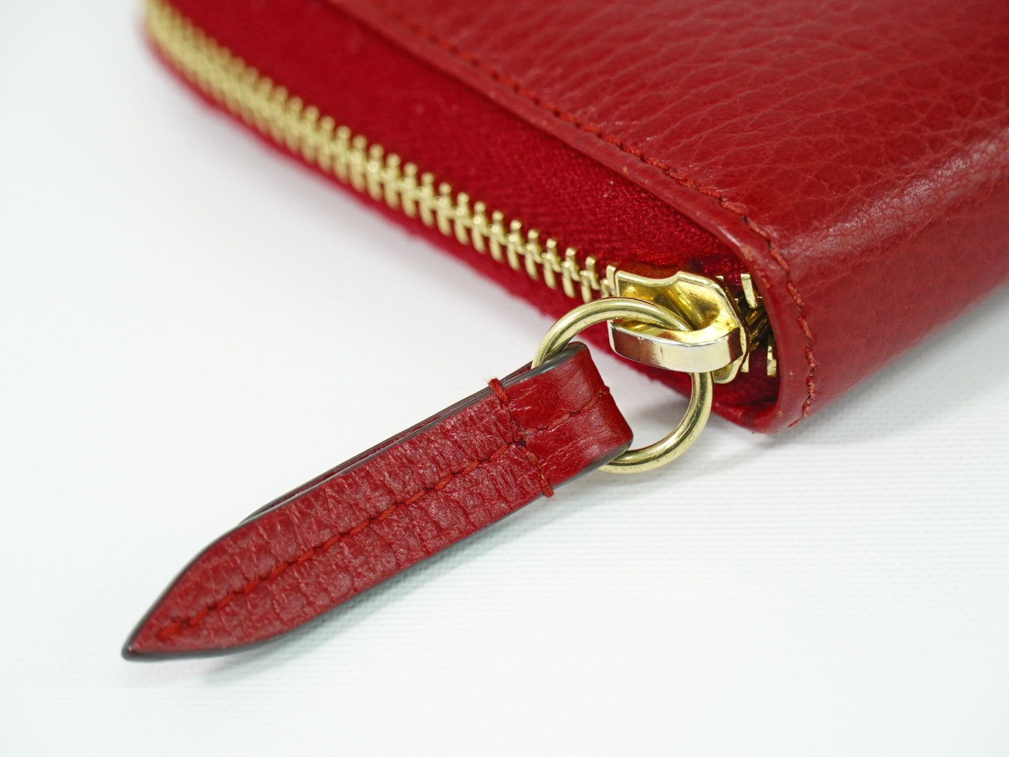 Gucci GG Marmont Zip Around Wallet Leather, RED, LEATHER, Wallets