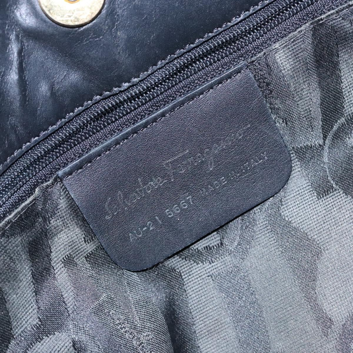 Salvatore Ferragamo Vala Shoulder Bag Canvas, BLACK, CANVAS, Shoulder bag