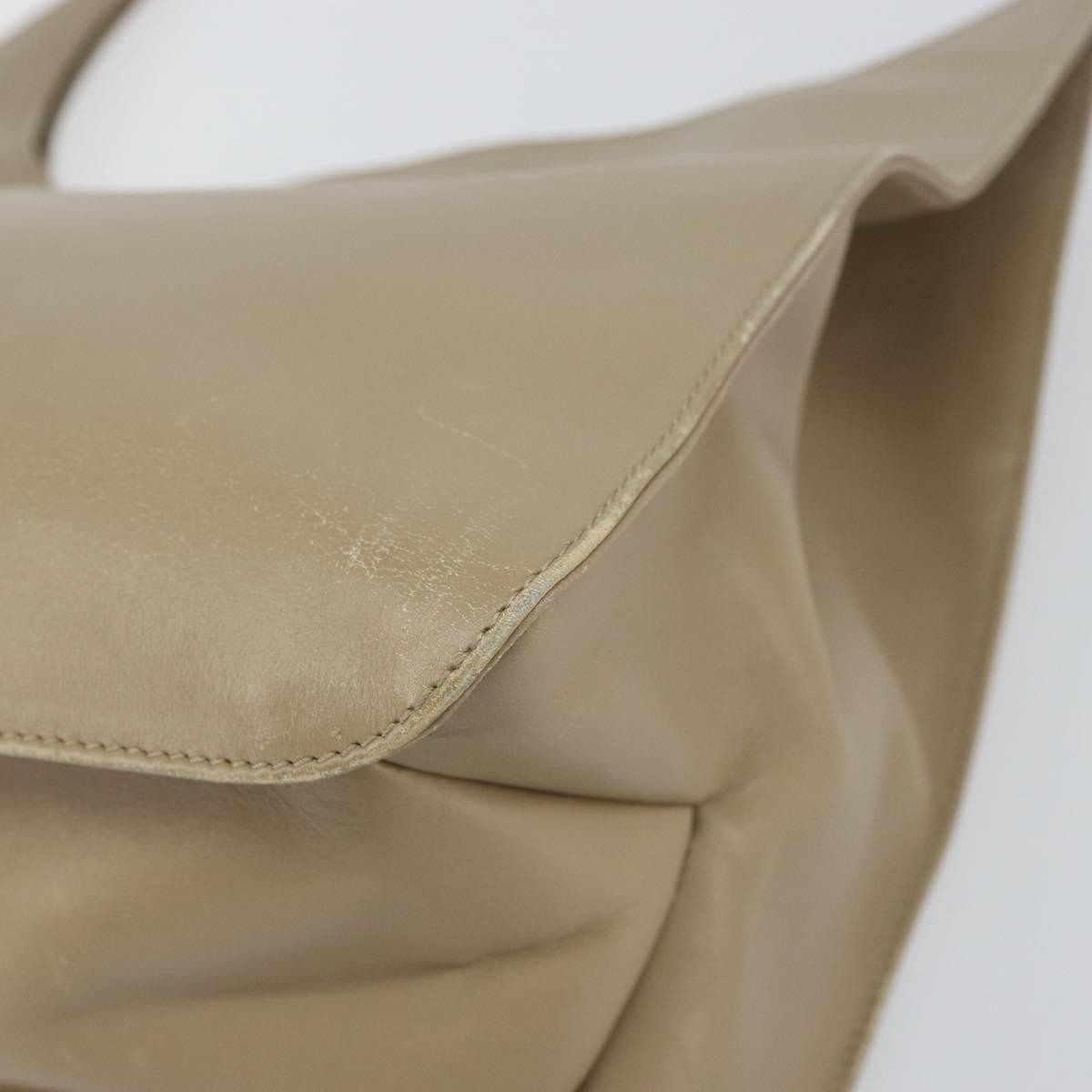 Gucci Vintage Shoulder Bag Leather, BEIGE, LEATHER, Shoulder bag