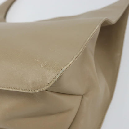 Gucci Vintage Shoulder Bag Leather, BEIGE, LEATHER, Shoulder bag