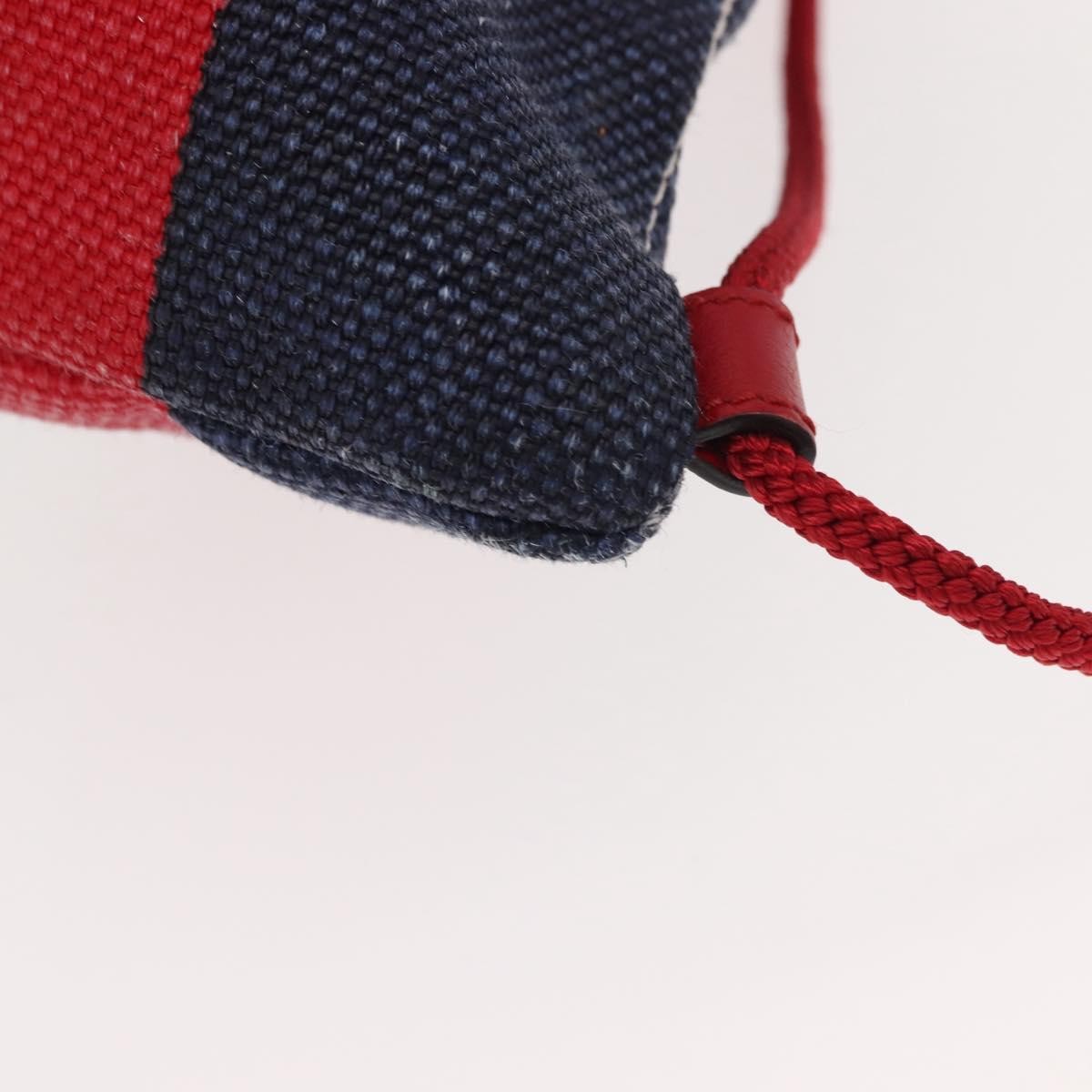 Gucci Logo Drawstring Backpack Striped Canvas, BLUE, CANVAS, Backpack