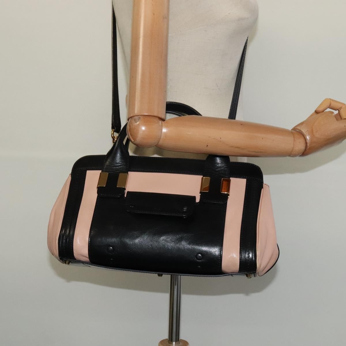 Chloe Alice Satchel Leather, PINK, LEATHER, Handbag