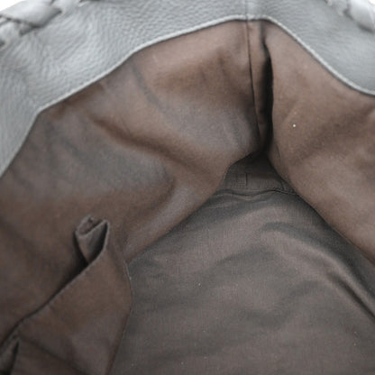 Gucci Bamboo Tassel Tote Leather, GRAY, LEATHER, Tote bag