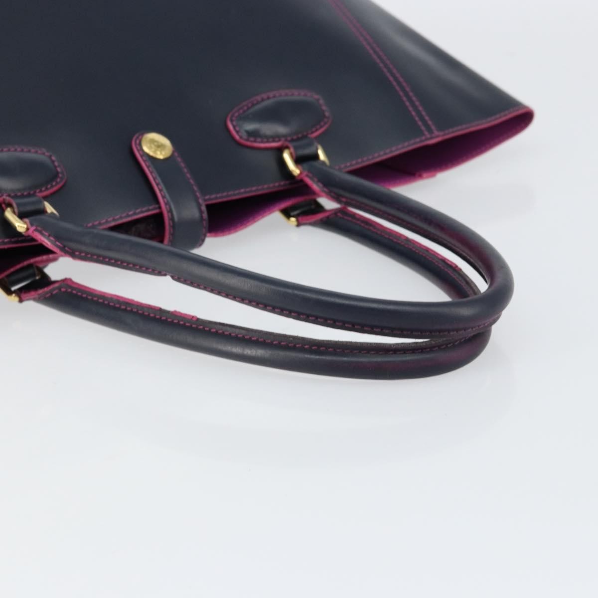 Loewe Leo Shopper Tote Leather, NAVY, LEATHER, Tote bag