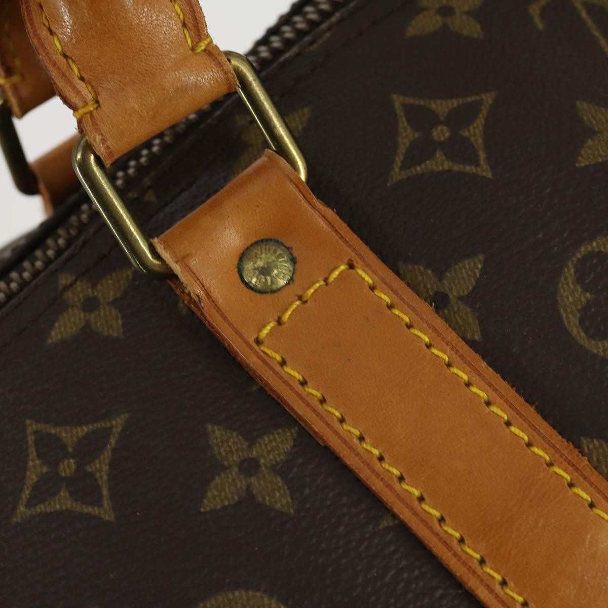 Louis Vuitton Keepall Bandouliere Bag Monogram Canvas, BROWN, CANVAS, Travel bag