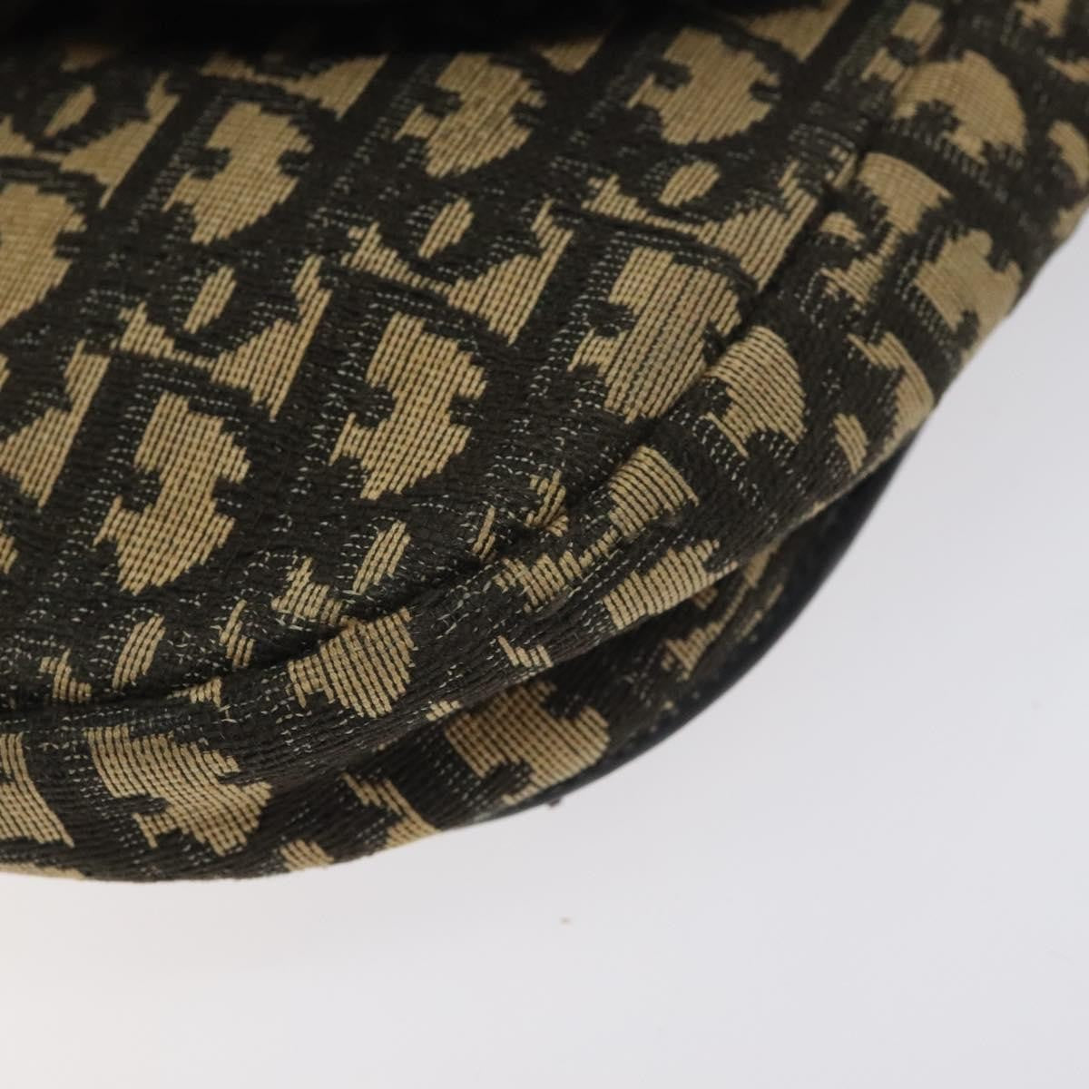 Christian Dior Vintage Flap Crossbody Bag Canvas, NAVY, CANVAS, Shoulder bag