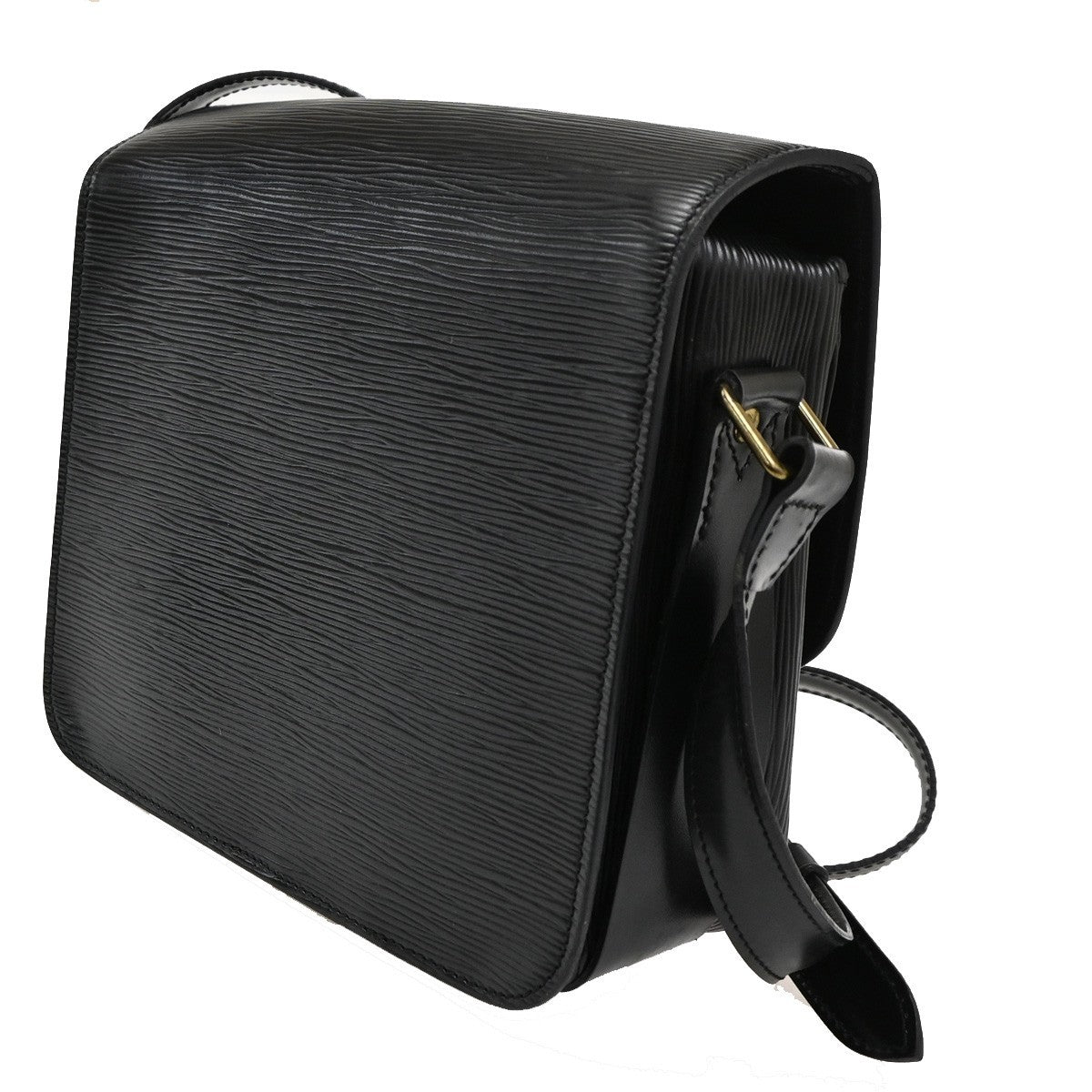 Louis Vuitton Cartouchiere Handbag Epi Leather, BLACK, LEATHER, Shoulder bag