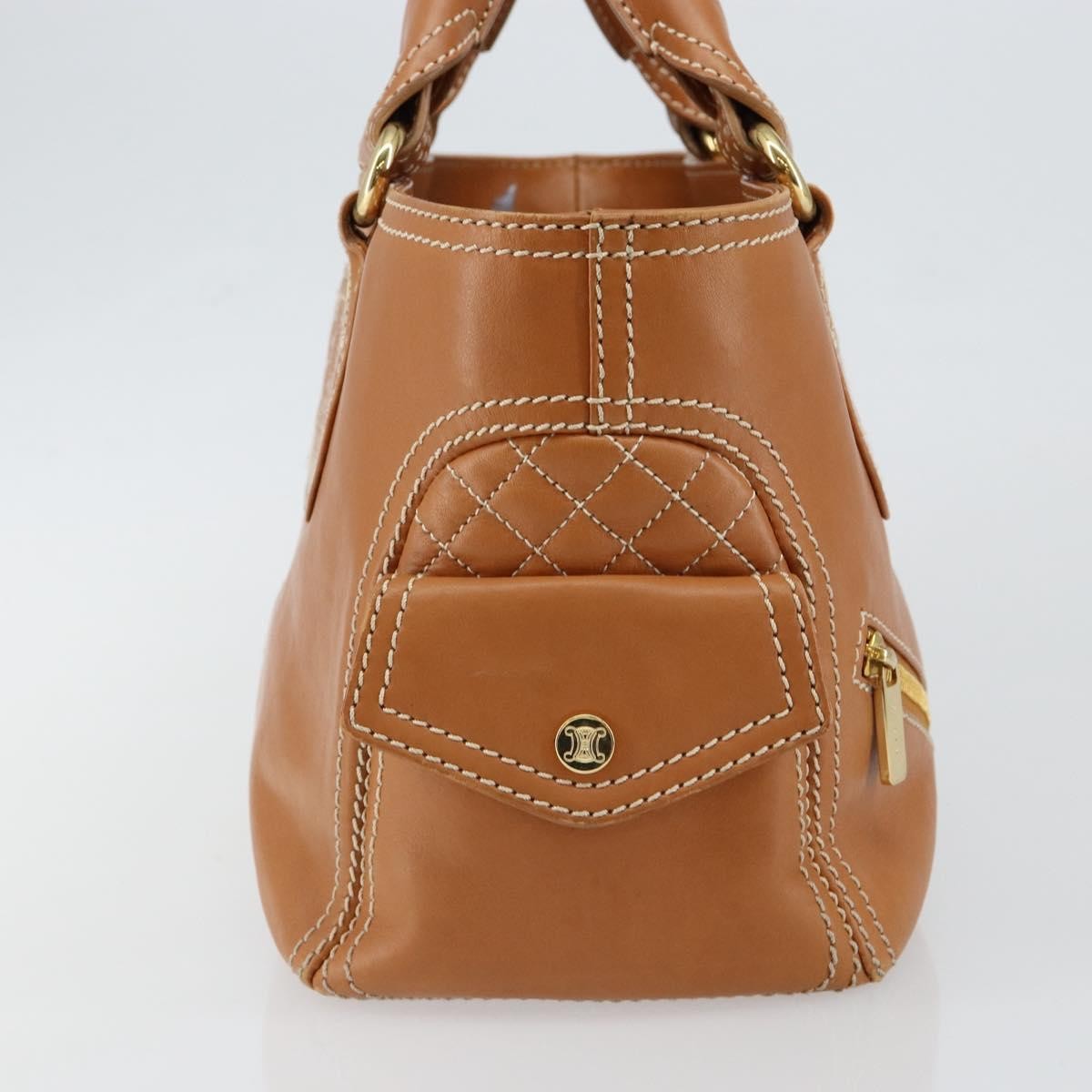 Celine Boogie Satchel Leather, BEIGE, LEATHER, Handbag