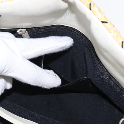 Chanel Just Mademoiselle Bag Woven Stitch Patent, YELLOW, PATENT_LEATHER, Shoulder bag