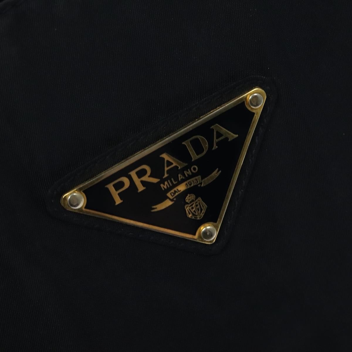 Prada Metal Handles Tote Tessuto, NAVY, NYLON, Tote bag