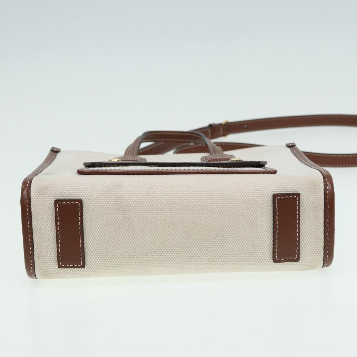 Burberry Logo Zip Wristlet Pouch Nylon, BROWN, CANVAS, Clutche & pouche