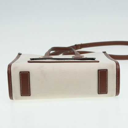 Burberry Logo Zip Wristlet Pouch Nylon, BROWN, CANVAS, Clutche & pouche