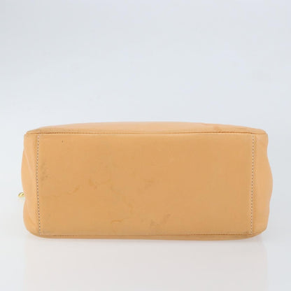 Loewe Anagram handbag Leather, BEIGE, LEATHER, Handbag