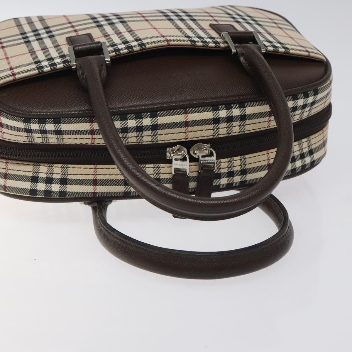 Burberry Nova Check Bowling Bag Canvas, BEIGE, CANVAS, Travel bag