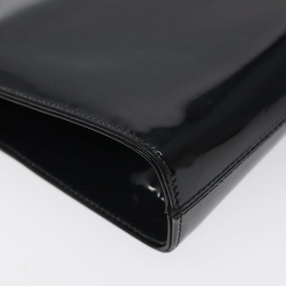 Salvatore Ferragamo Vintage Gancini Chain Shoulder Bag Leather, BLACK, PATENT_LEATHER, Shoulder bag