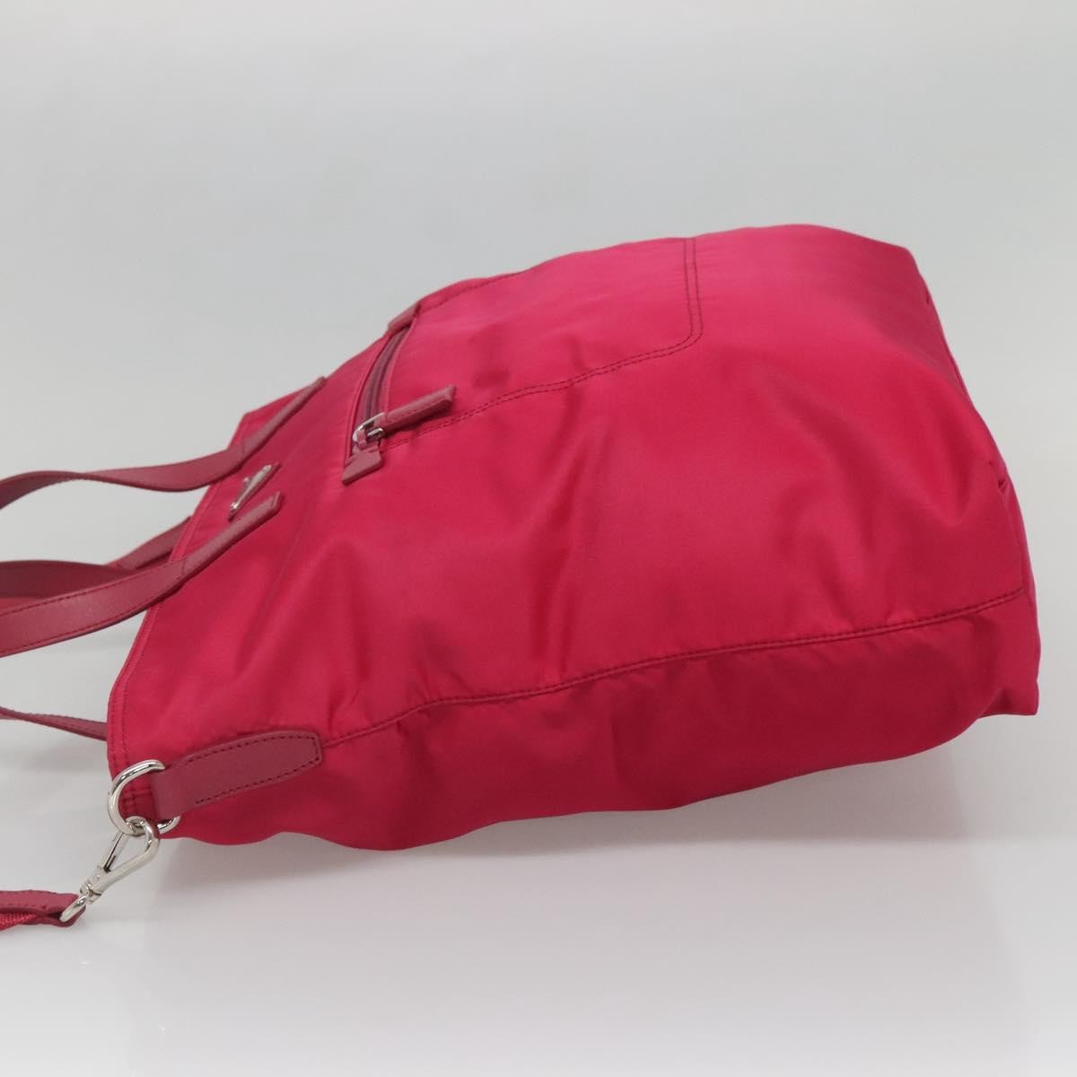 Prada Convertible Front Pocket Tote Tessuto, PINK, NYLON, Tote bag