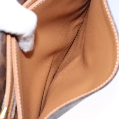 Celine Macadam Shoulder Bag PVC Leather, BROWN, CANVAS, Shoulder bag