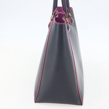 Loewe Leo Shopper Tote Perforated Leather, NAVY, LEATHER, Tote bag