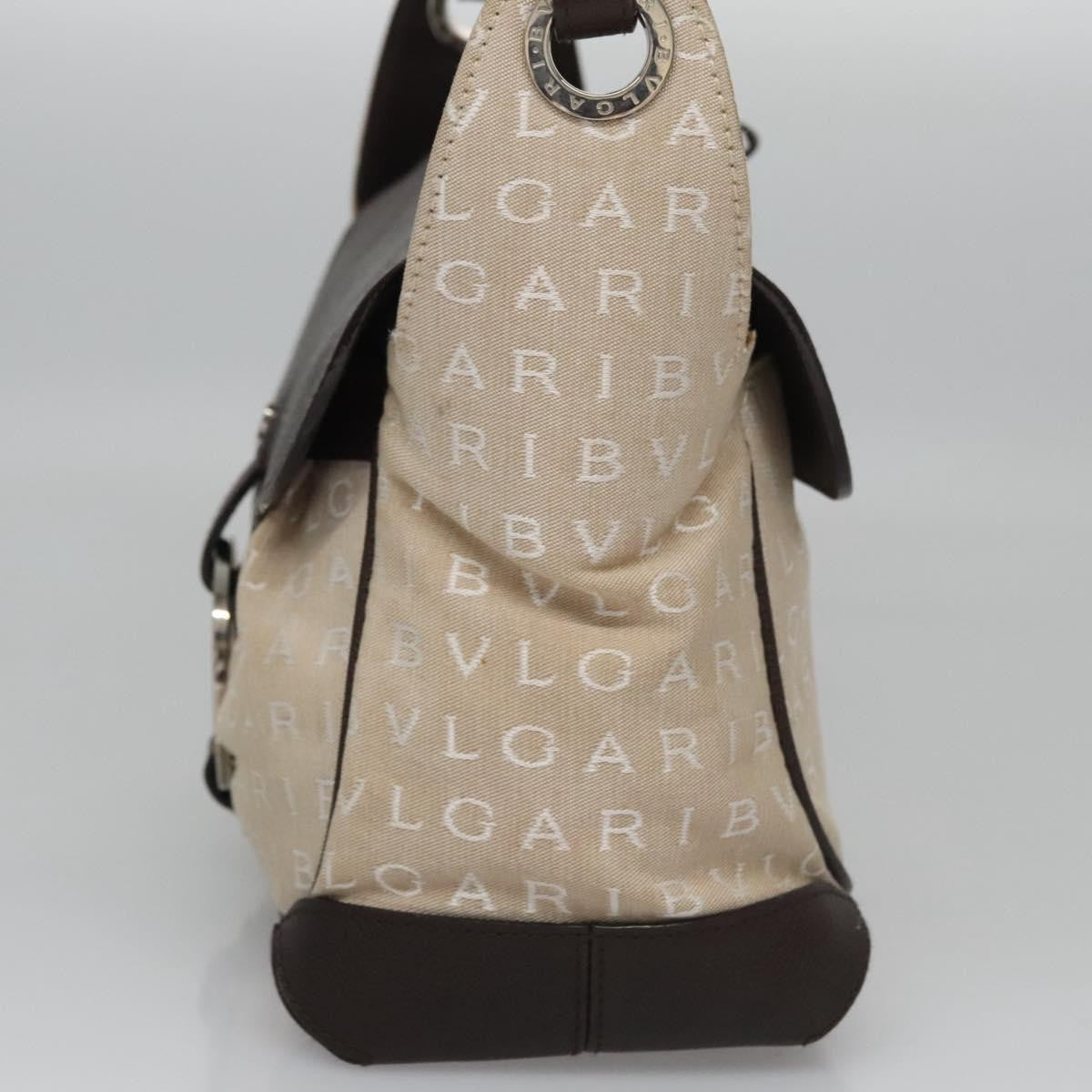 Bvlgari B.Zero1 Logomania Bag Canvas with Leather, BEIGE, CANVAS, Handbag