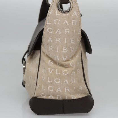 Bvlgari B.Zero1 Logomania Bag Canvas with Leather, BEIGE, CANVAS, Handbag