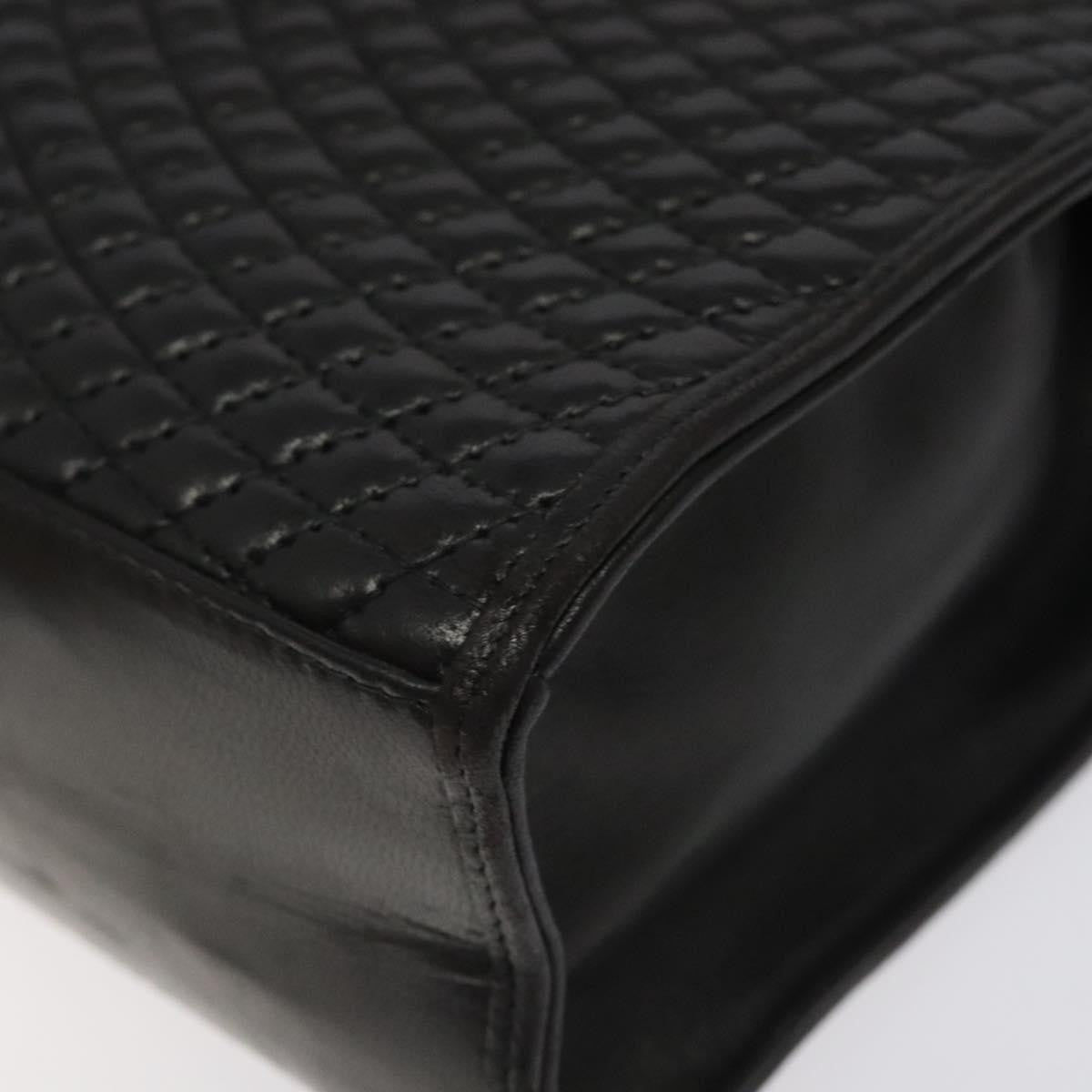 Bally Vintage Handbag Quilted Leather, BLACK, LEATHER, Handbag