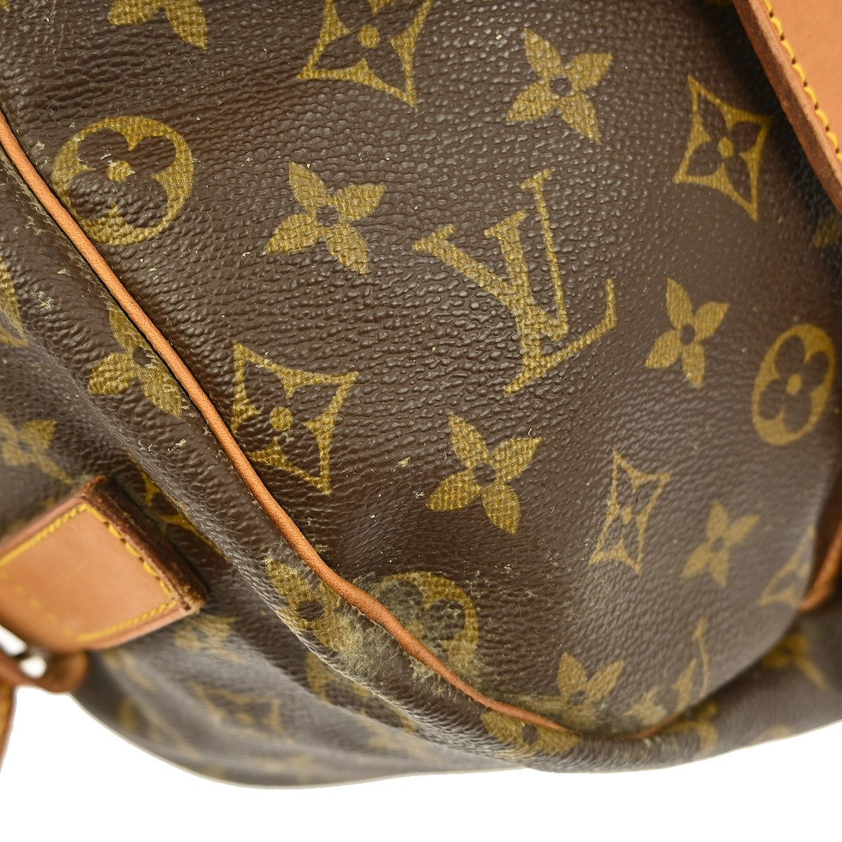 Louis Vuitton Saumur Handbag Monogram Canvas, BROWN, CANVAS, Shoulder bag