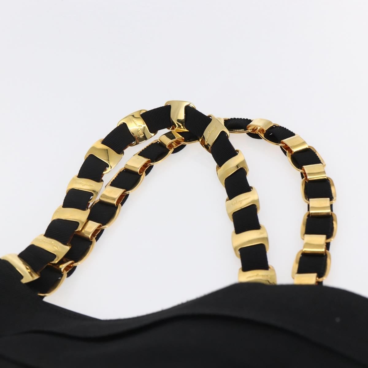 Salvatore Ferragamo Vala tote Canvas, BLACK, CANVAS, Tote bag