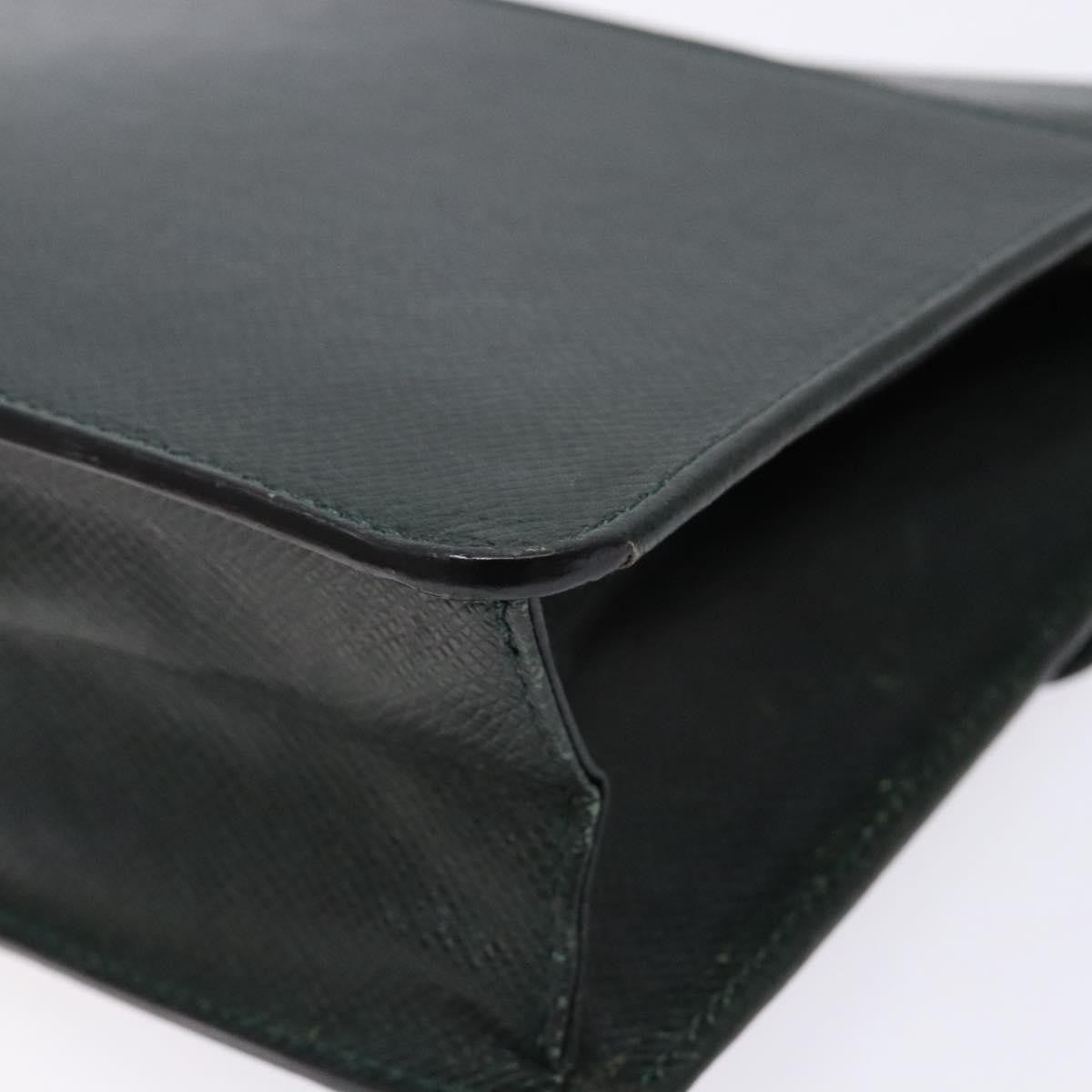 Louis Vuitton Kourad Pouch Taiga, GREEN, LEATHER, Clutche & pouche