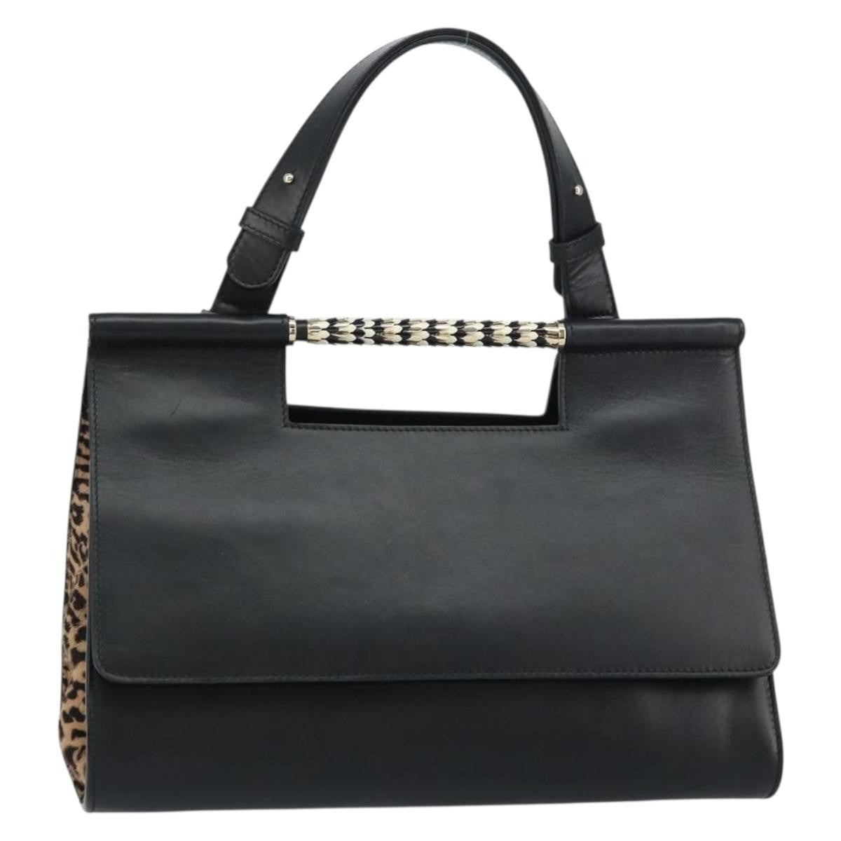 Bvlgari Serpenti Scaglie Day Bag Leather, BLACK, LEATHER, Handbag