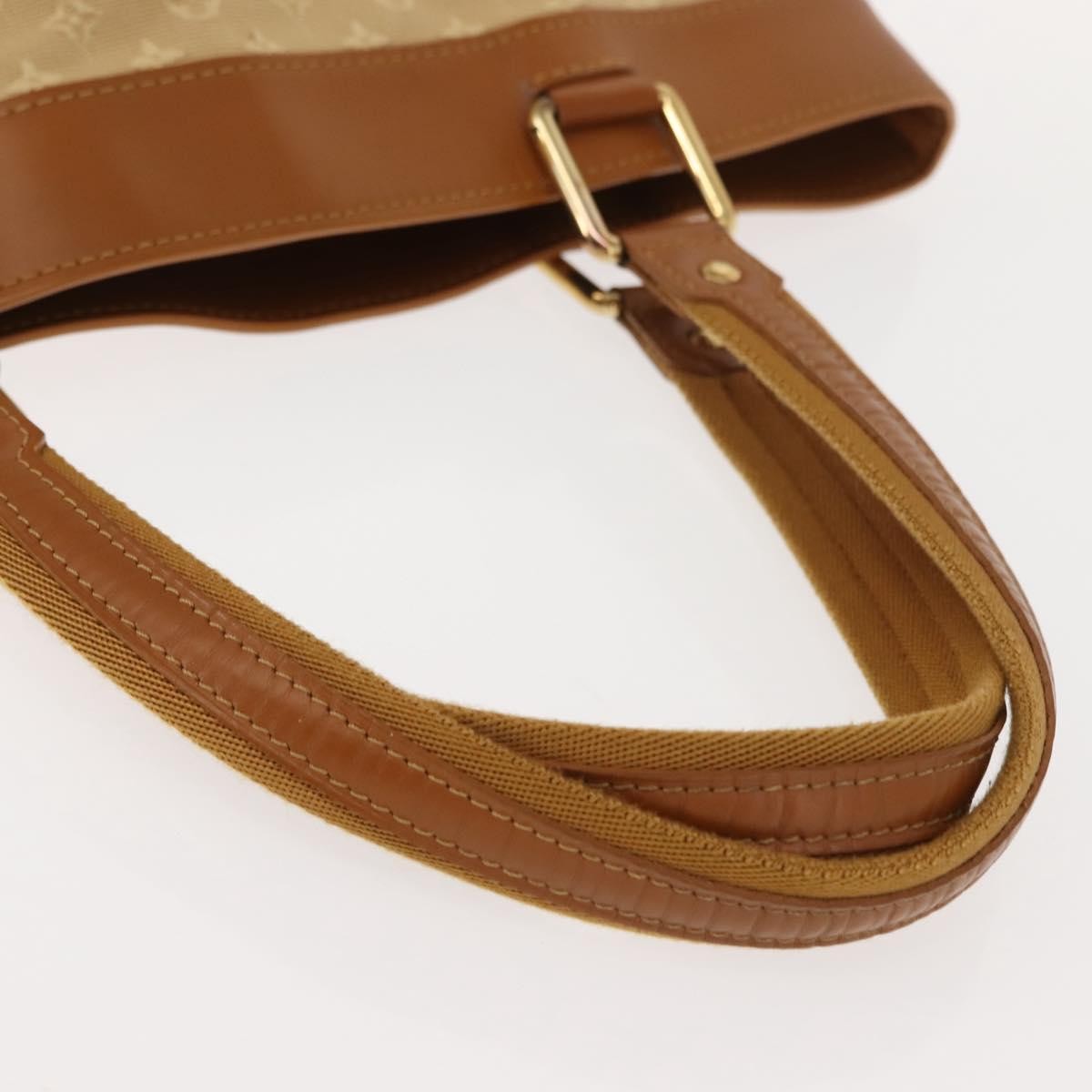 Louis Vuitton Lucille Handbag Mini Lin, BEIGE, CANVAS, Tote bag