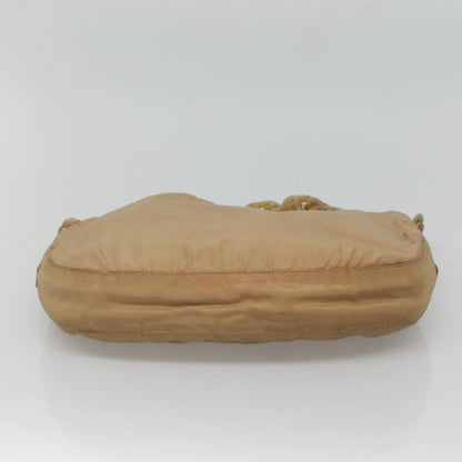 Prada Vintage Chain Shoulder Bag Tessuto, BEIGE, NYLON, Shoulder bag