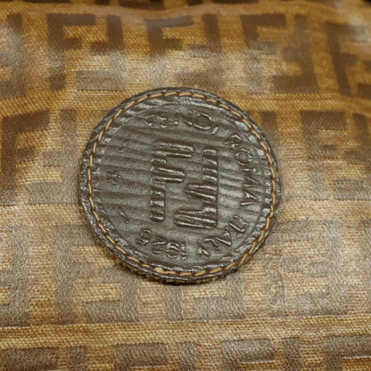 Fendi Vintage Zip Crossbody Bag Zucchino Canvas, BROWN, CANVAS, Clutche & pouche