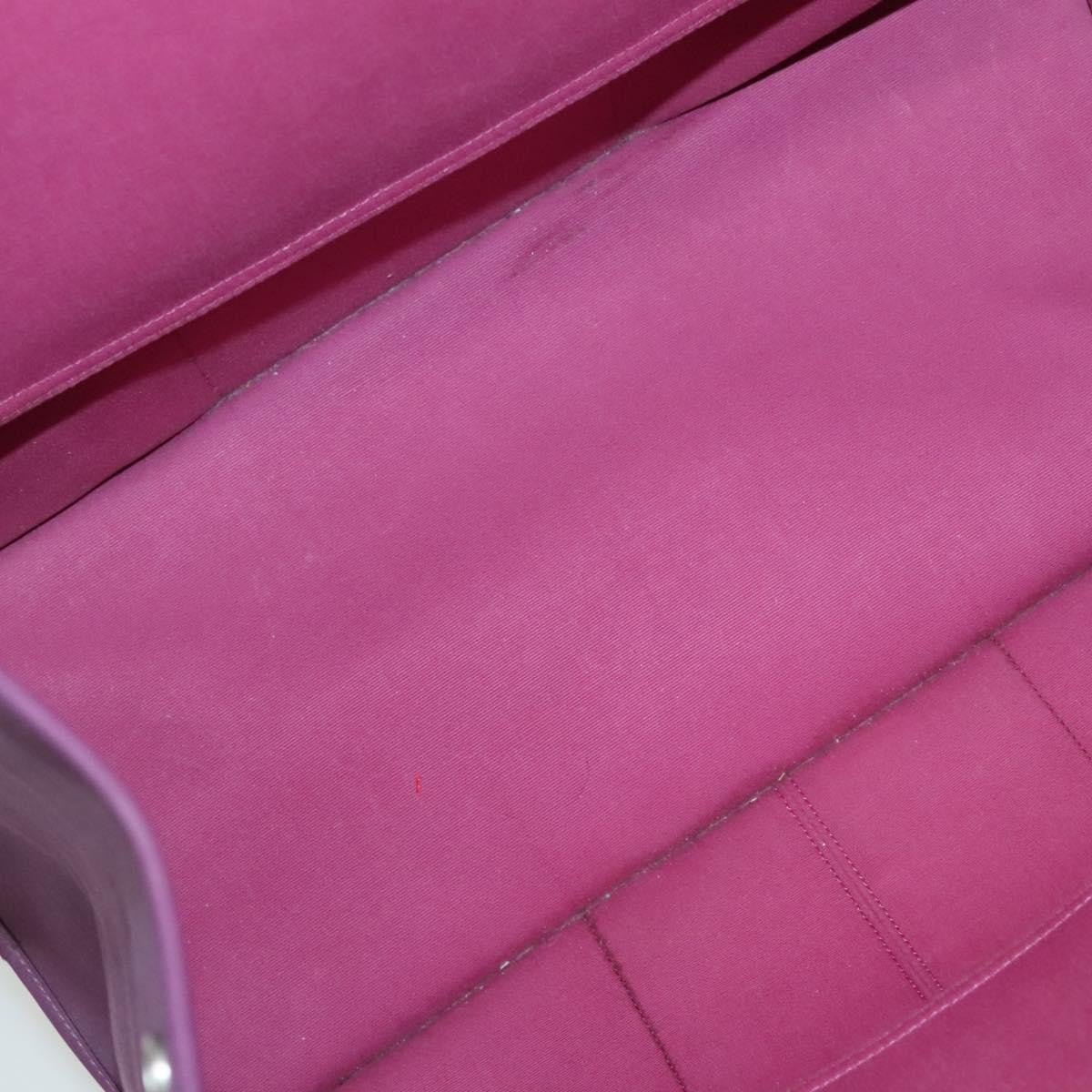 Hermes Cabag Handbag Toile and Leather, PURPLE, CANVAS, Tote bag