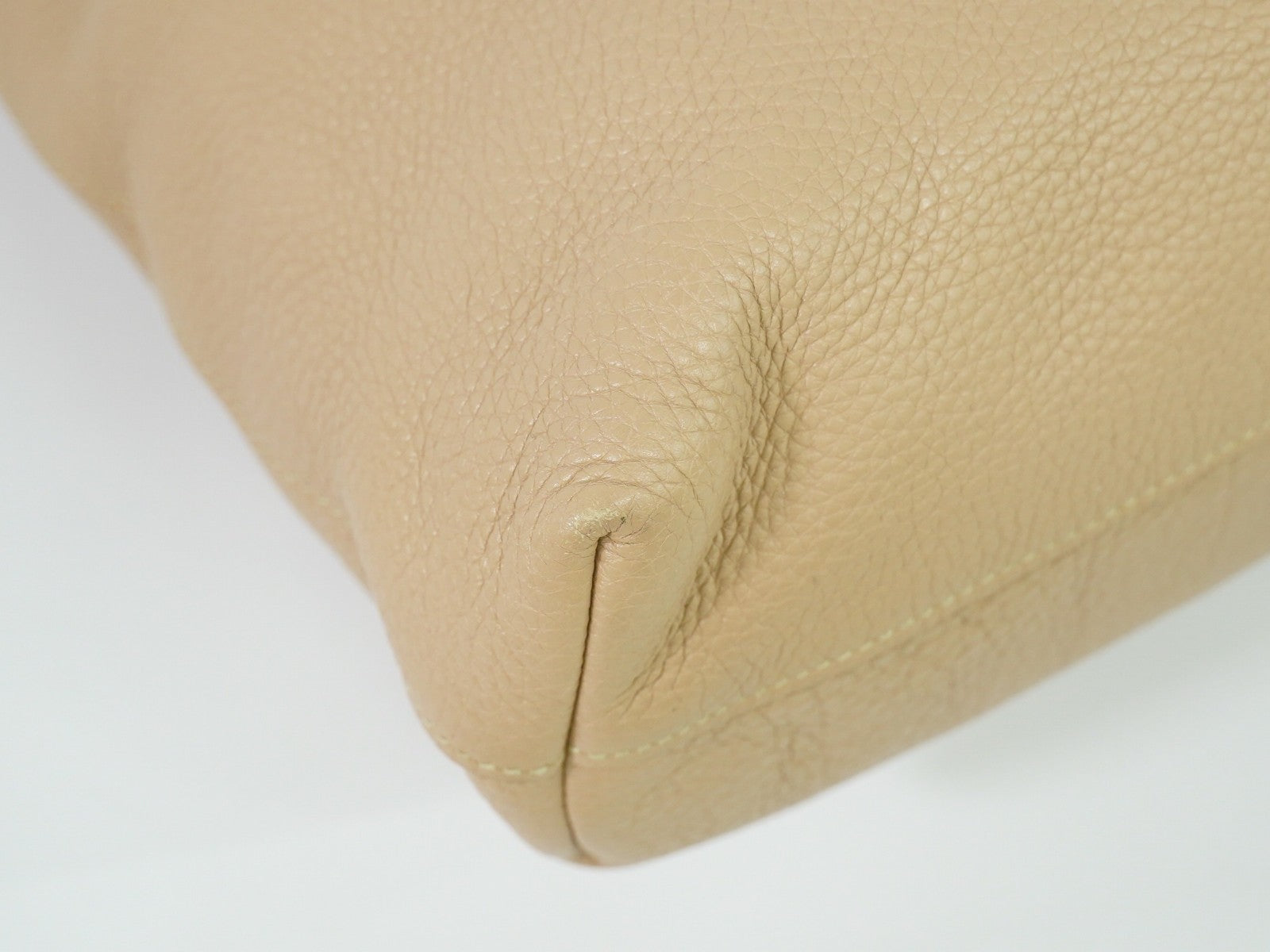 Prada Shopping Tote Vitello Daino, BEIGE, LEATHER, Tote bag