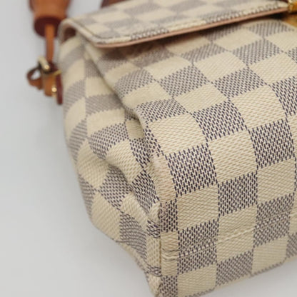 Louis Vuitton Croisette Handbag Damier, WHITE, CANVAS, Handbag