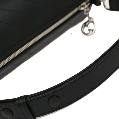 Gucci Blondie Interlocking GG Shoulder Bag Leather, BLACK, LEATHER, Shoulder bag