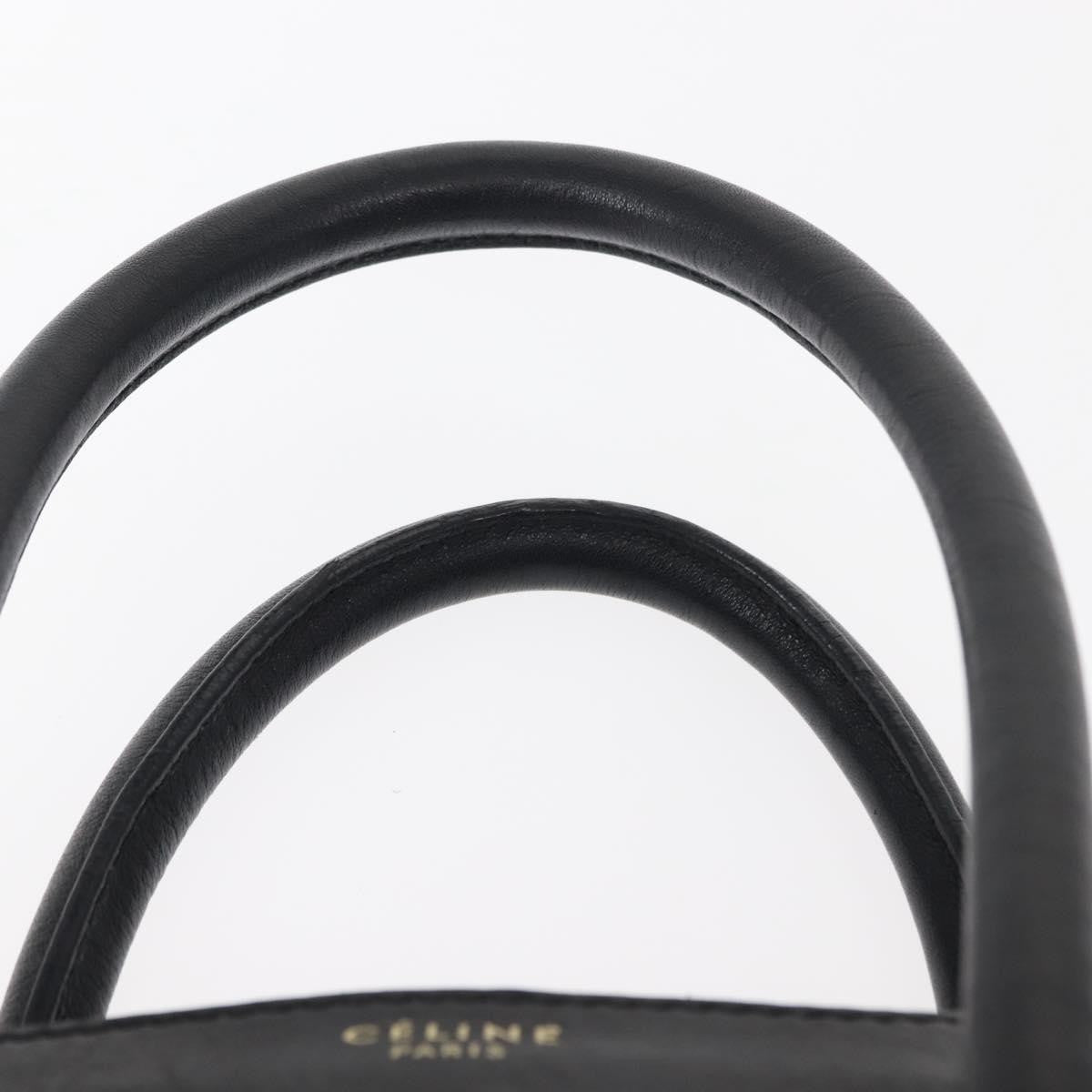 Celine Luggage Bag Denim and leather, BLACK, DENIM_JEANS, Handbag