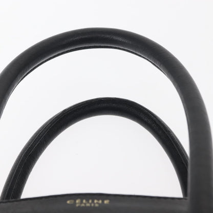 Celine Luggage Bag Denim and leather, BLACK, DENIM_JEANS, Handbag