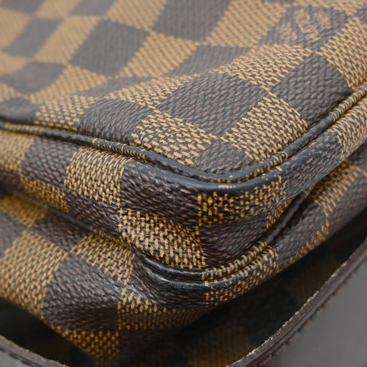 Louis Vuitton Naviglio Handbag Damier, BROWN, CANVAS, Shoulder bag