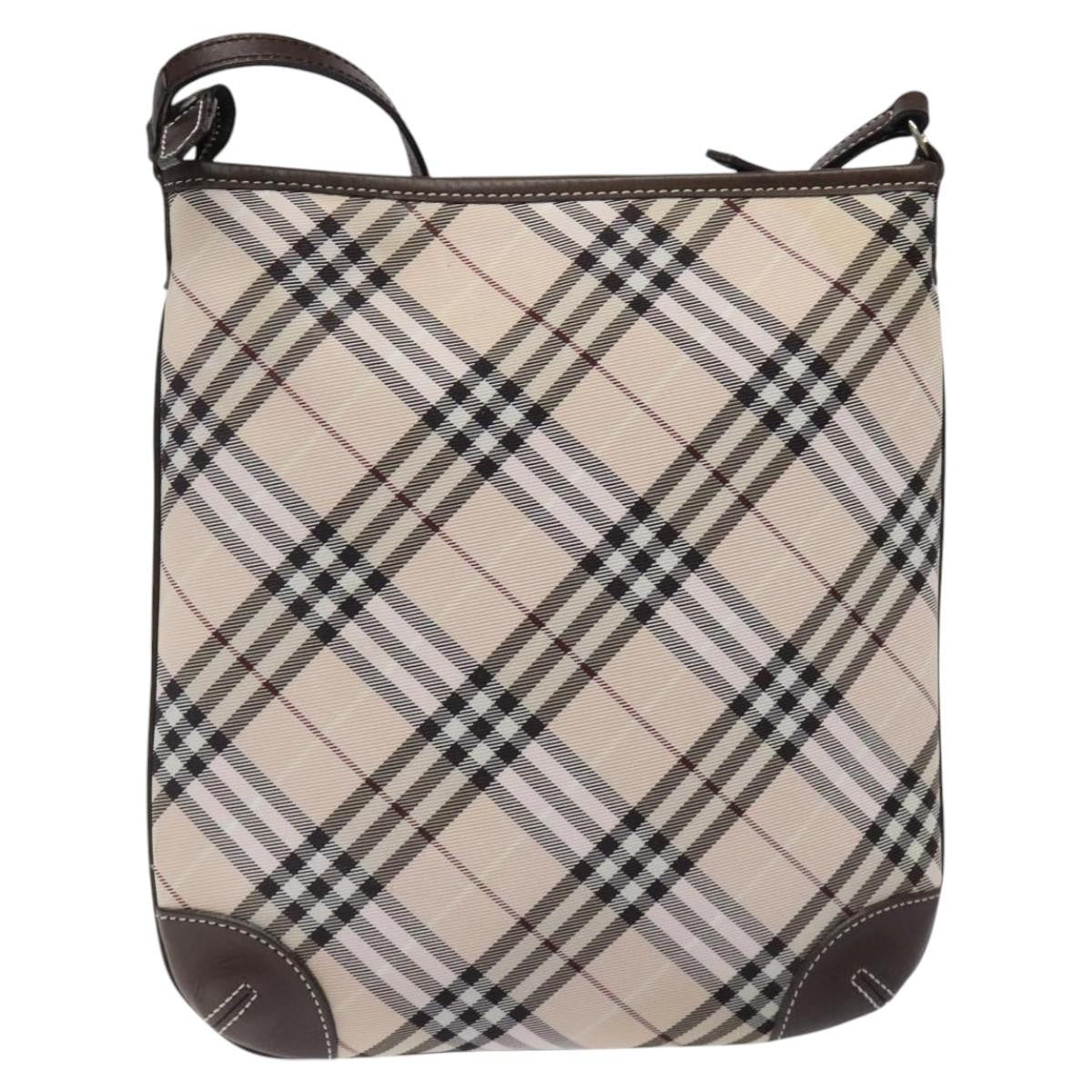 Burberry Nova Check Blue Label Canvas, BEIGE, CANVAS, Shoulder bag